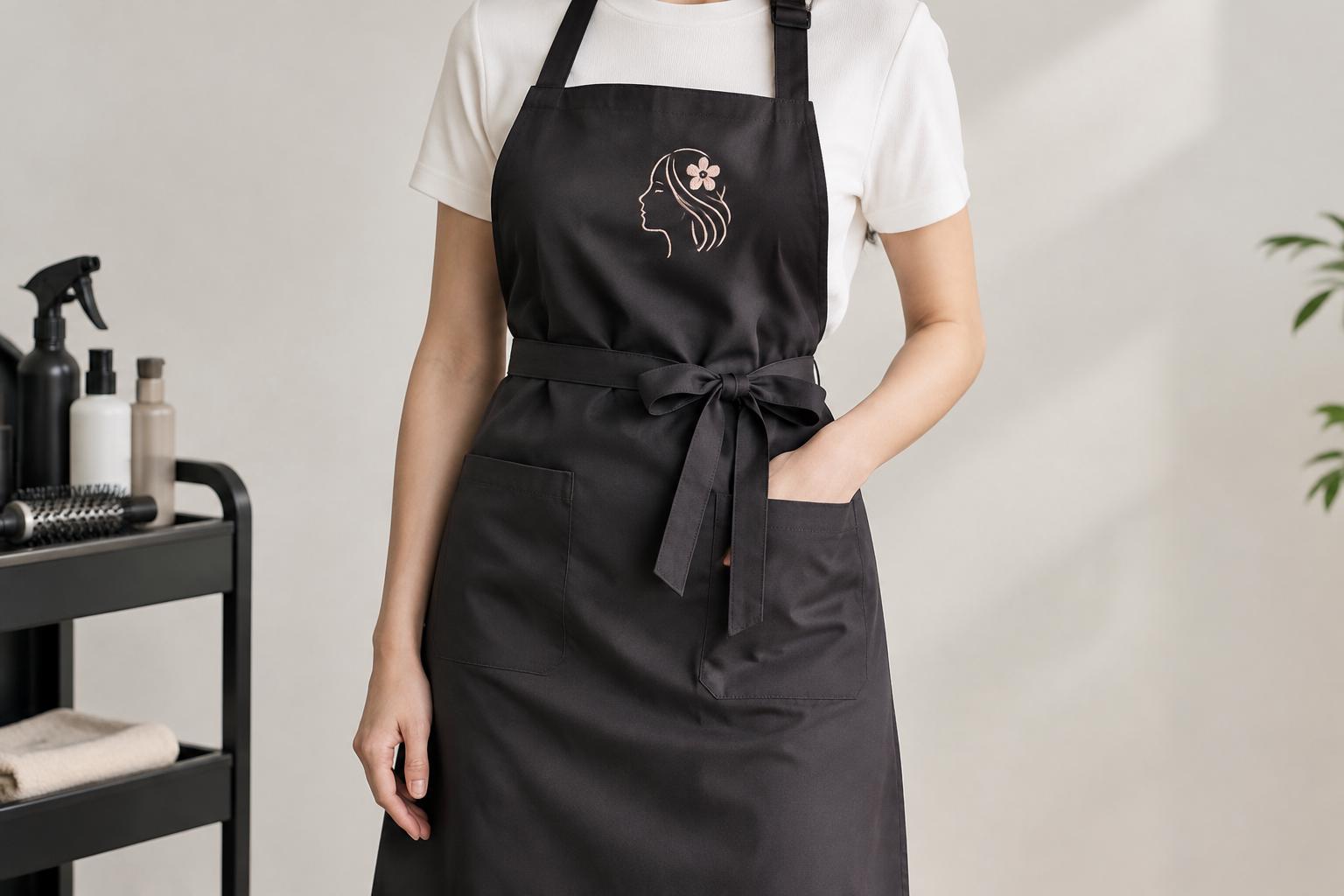 ผ้ากันเปื้อนร้านเสริมสวย เลือกผ้าและทรงอย่างไรให้ดูมืออาชีพ